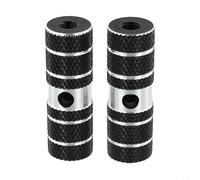 Aluminum Alloy Bike Pegs, 70mm Solid Cylindrical Stunt Pedals with Anti-Slip Pattern, Heavy Duty Foot Rests for Mountain Bike Rear Axle, Suitable for Standing Tricks(Black)