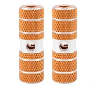 Aluminum Alloy Bike Pegs, 70mm Solid Cylindrical Stunt Pedals with Anti-Slip Pattern, Heavy Duty Foot Rests for Mountain Bike Rear Axle, Suitable for Standing Tricks(Orange)