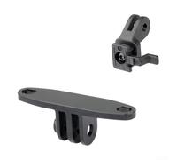Aluminum Alloy Bike Seat Extender 46mm Spacing | for durable aluminum build, black finish, 55x13mm size, rust resistant, precise 46mm hole match(+Light Clip)