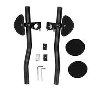 Aluminum Alloy Bike Split Rest Handlebar, TT Aero Armrest with Removable Sponge Pad for Road and Triathlon Bikes, Adjustable Comfort Bar for Long Distance Riding