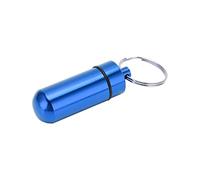 Aluminum Alloy Bottle, for External Use, Strong Sealing, Portable Keychain, 5x1.7 Cm, Ideal for Camping, Cycling, General Daily (Blue)