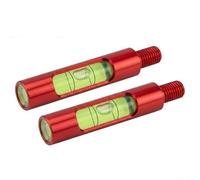 Aluminum Alloy Bow Leveling Instrument, Dual X/Y Bubble Level for Compound Bow Sight, and Nock Calibration, Lightweight-Screw-In Tool, Red(2pcs)
