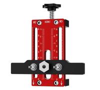 Aluminum Alloy Cabinet Door Installation Positioner, Adjustable 0-75mm Mounting Jig Locator for Face Frame and Frameless Cabinets, Heavy Duty Hardware Tool with Double-Sided Scale