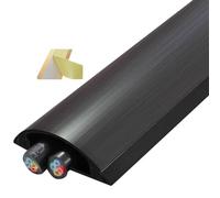 Aluminum Alloy Cable Cover, Self-Adhesive Half Round Trunking for Cable Management and Protection, Prevents Cable Trips, 1m Length