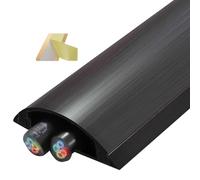 Aluminum Alloy Cable Cover, Self-Adhesive Half Round Trunking for Cable Management and Protection, Prevents Cable Trips, 1m Length