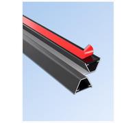 Aluminum Alloy Cable Trunking Self Adhesive Cable Hider Trunking Raceway Wire Long Service Life(Black,1.5cmx100cm)