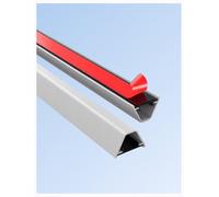 Aluminum Alloy Cable Trunking Self Adhesive Cable Hider Trunking Raceway Wire Long Service Life(Silver,1.5cmx100cm)