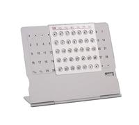 Aluminum Alloy Calendar,Desktop Calendar Stand,Super Unique Perpetual Calendar,Month W ate Display for Office Desk Decor