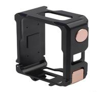Aluminum Alloy Camera Cage for Insta360 Go for Ultra Quick Release Knob Rugged Protective Frame Compact 8x6.3x3.3cm Lightweight Black for Vlogging Outdoor Sports Enhanced Camera Safety