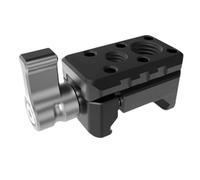 Aluminum Alloy Camera Clamp with 1/4 & 3/8 Threads Tool-Free Sliding Rails Mount for Stable Photography Gear Precise Sliding Clamp