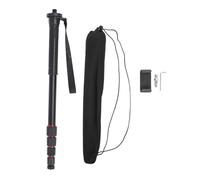 Aluminum Alloy Camera Monopod, Extendable 5 Sections Phone Monopod, 3/8inch Threaded Hole with Foot Lock System, 11lb Load Bearing Portable Monopod for DSLR Action Camera Smartphon