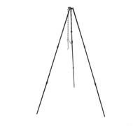 Aluminum Alloy Camping Tripod Hanging Rack, Portable Outdoor Cooking Gear for Picnic Barbecue, Adjustable Campfire Pot Hanger, Lightweight Backpacking Grill Stand(Is black)