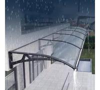 Aluminum Alloy Canopy Awning 150kg Load Capacity Multi-Wall Polycarbonate Roof Weather-Resistant Rain & Typhoon Proof Ideal for Entryways & Patios