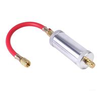 Aluminum Alloy Car AC Charging Tool for Cooling Agent Refill and Freezing Oil Application with Strong Build for Air Conditioning System Maintenance (OF003 Red)