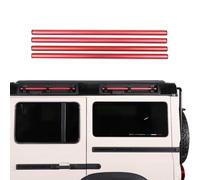 Aluminum Alloy Car Roof Rack Luggage Carrier Side Bars Rails Compatible with Ineos Grenadier 2020-2024 Car Roof Rack Luggage Rail vertical Bar,Auto Luggage Retaining Tube (Red)
