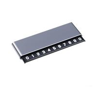 Aluminum Alloy Car Temporary Parking Phone Number Plate for Dashboard, Enables Contact Information Display During Temporary Parking (gray)