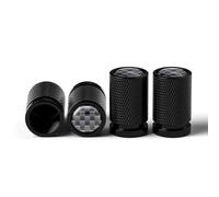 Aluminum Alloy Car Wheel Tire Valve Caps for Dodge Dart Durango Hornet Journey Nitro Viper VX, Wheel Stem Air Valve Caps Tire Pressure Cap Accessory,Carbon Fiber-Black