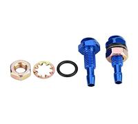 Aluminum Alloy Car Windshield Washer Nozzle 2pcs Durable Sprayer Nozzle for Auto Front Windshield Replacement Red Blue Silver (Blue)
