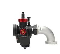 Aluminum Alloy Carb Carburettor Kit Fit For Flange Carburetor With Jets CNC Intake Elbow Manifold Set 2T 4T PitBike ATV Fit For Yamaha Motorcycle Accessories(PE22mmFLYJ Kit)