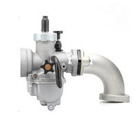 Aluminum Alloy Carb Carburettor Kit Fit For Flange Carburetor With Jets CNC Intake Elbow Manifold Set 2T 4T PitBike ATV Fit For Yamaha Motorcycle Accessories(PE17mmFLSPKit)