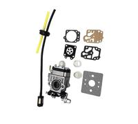 Aluminum Alloy Carb Carburettor Kit for 52cc 49cc 43cc Brush Cutter with Seal Hose Spark Plug Petrol Filter for Engine 40-5 44-5 For CG430 CG520 Carburettor Kit(A)
