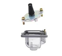 Aluminum Alloy Carb Carburettor Kit Metal/Plastic Carburetor Top Cover Float Bowl Kit Fit For PWK 21-34MM Motorcycles Accessories(32-34mm sliver)