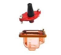 Aluminum Alloy Carb Metal/Plastic Carburetor Top Cover Float Bowl Kit Fit For PWK 21-34MM Motorcycles Accessories Racing Carb(21-30mm red)