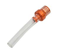 Aluminum Alloy Carb Motorcycle Gas Fuel Cap Single Way Valves Vent Breather Hoses Tubes For Motocross ATV Quad Dirt Pit Bike Tank Pipe Racing Carb(White Orange)