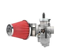 Aluminum Alloy Carb Racing Carb Motorcycle Carburetor Air Filter Kit PE24mm/26mm/28mm/30mm with Jets fit for Yamaha Suzuki 2T 4T Motorcycle Engine(PESP28mmKit)
