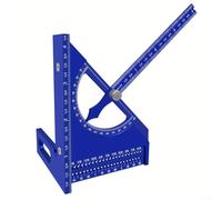 Aluminum Alloy Carpenter's Square with Reference Holes for Enhanced in Marking and Scribing (blue inch)