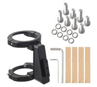 Aluminum Alloy Carrier Block for Brompton Folding Bikes, Complete Set with 8 Screws and Additional Accessories (Black)