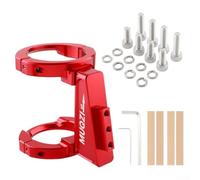 Aluminum Alloy Carrier Block for Brompton Folding Bikes, Complete Set with 8 Screws and Additional Accessories (Red )