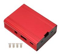 Aluminum Alloy Case for 3 3B+ 2B B+ Heat Dissipation Protective Enclosure Lightweight Durable Cooling Shell with Ventilation Design Easy to Install (Red)