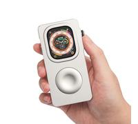 Aluminum Alloy Case for Apple Watch Ultra 49mm -Turn Your Apple Watch into a Smartphone,Retro iPod Style Metal Protective Cover with Click Wheel (Silver,49mm - Series Ultra 4 3 2 1)