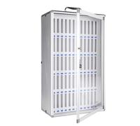 Aluminum Alloy Cell Phone Locker Box with LockSecure Mobile Phone Storage Cabinet 12/24/36/48/60 Slots Ideal for Offices Schools & Events (60 Slots)