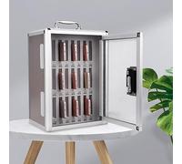 Aluminum Alloy Cell Phone Locker Portable Storage Cabinet for Classroom Freestanding or WallMounted Secure Locking System Ideal for Students and Offices (72Bit)