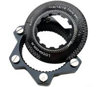 Aluminum Alloy Center Lock Adapter 52mm Diameter Red | Ideal for MTB and road bikes, ensures secure for rotor attachment, compatible with standard hub sizes, easy (DS01A-Black)
