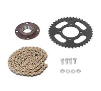 Aluminum Alloy Chain Combo, Chain Wheel Replacement Kit, Smooth Power Transfer, Gold 41T Chainring Set, with 104 Link Chain, for Scooters and ATVs, Durable Forged Design