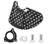 Aluminum Alloy Chain Ring Guard 26T-38T Easy Install Universal Bike Chain Ring Guard with Crankset Protector Mount Adapter