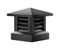 Aluminum Alloy Chimney Cap with Rainproof Tapered Top Chimney Cowl Square Fireplace Chimney Cover for Wood Stove to Block Wind Fireplace Topper for Villa Outside 10 12 14 16 18 20 24 26in ( 25.6in)