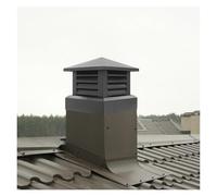 Aluminum Alloy Chimney Cover Fireplace Chimney Caps, Square Base Vent Cover for Outdoor Roof Vent for Fireplace Flue, Rainproof Chimney Cover Outside(40x40cm/15.7x15.7in)