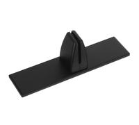 Aluminum Alloy Clamp Bracket for Desk Partition Panels with Base | Clamp on T Shaped Support, Black Finish, Stable Holding for Acrylic Privacy Screens on Counters