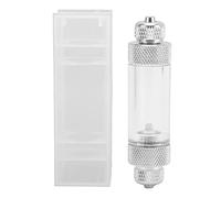 Aluminum Alloy CO2 Bubble Counter with No - Return Valve, Accurate Counting Aquarium CO2 Regulator for Fish Tanks, Sealed Nut - Lock Design (Double Head 82 X 20mm/ 3.2 X 0.79in)