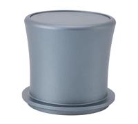 Aluminum Alloy Coffee Dosing Cup, Antistatic Coffee Powder Feeder for 51mm 53mm 54mm Portafilter, Accurate Single Dose Metal Grounds Cup with Non Stick Coating for (Silver Black)