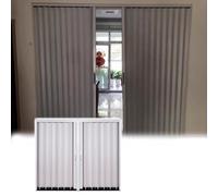 Aluminum Alloy Concertina Door for Living Room 200 210 220 230 Cm Height, Invisible Folding Door with Lock, Foldable Accordion Door for Balcony/Patio/Closet(175x230cm)