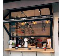 Aluminum Alloy Concession Window for Food Trucks - Vertical Lifting & Sliding Design, Awning Door, Ideal for Chicken Coops, Playhouses, and Sheds (40x100cm)