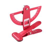 Aluminum Alloy Control Angle Gauge for Fixed-Wing Aircraft for Surface Travel Adjustment, 0-80° Range, ±55mm Travel Display, Foam-Padded Clamp (red)