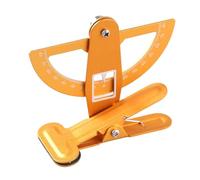 Aluminum Alloy Control Angle Gauge for Fixed-Wing Aircraft for Surface Travel Adjustment, 0-80° Range, ±55mm Travel Display, Foam-Padded Clamp (Gold)