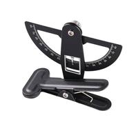 Aluminum Alloy Control Angle Gauge for Fixed-Wing Aircraft for Surface Travel Adjustment, 0-80° Range, ±55mm Travel Display, Foam-Padded Clamp (Black)
