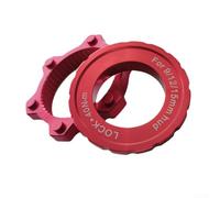 Aluminum Alloy Conversion Disc for Bicycle Drum Lock Systems Transitioning from Central Lock to Six Nail Configuration for Improved Security (One Size Red)